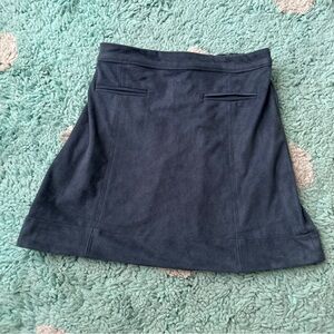 Abercrombie Kids Girls Skirt Mini Blue Faux Suede Vegan 15/16 Pull On A line